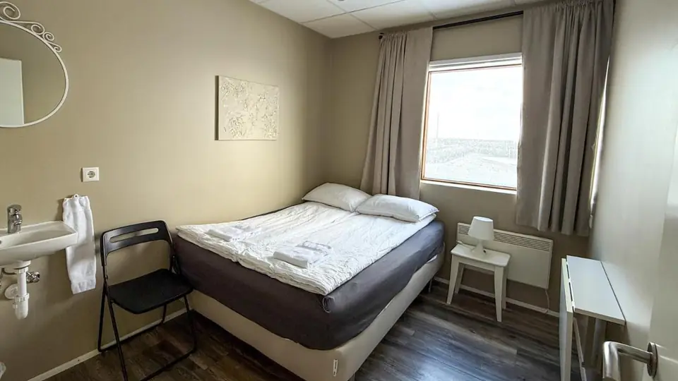 Small Double Room at Við Hafið Oceanfront Guesthouse