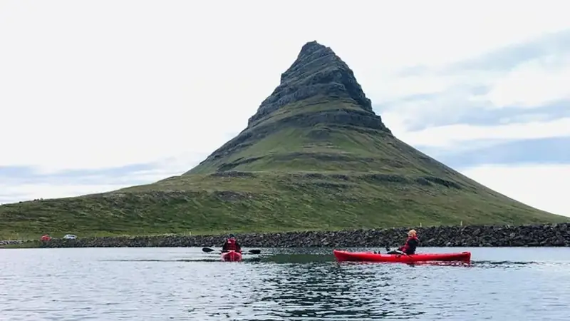Kayaking by Mt Kirkjufell